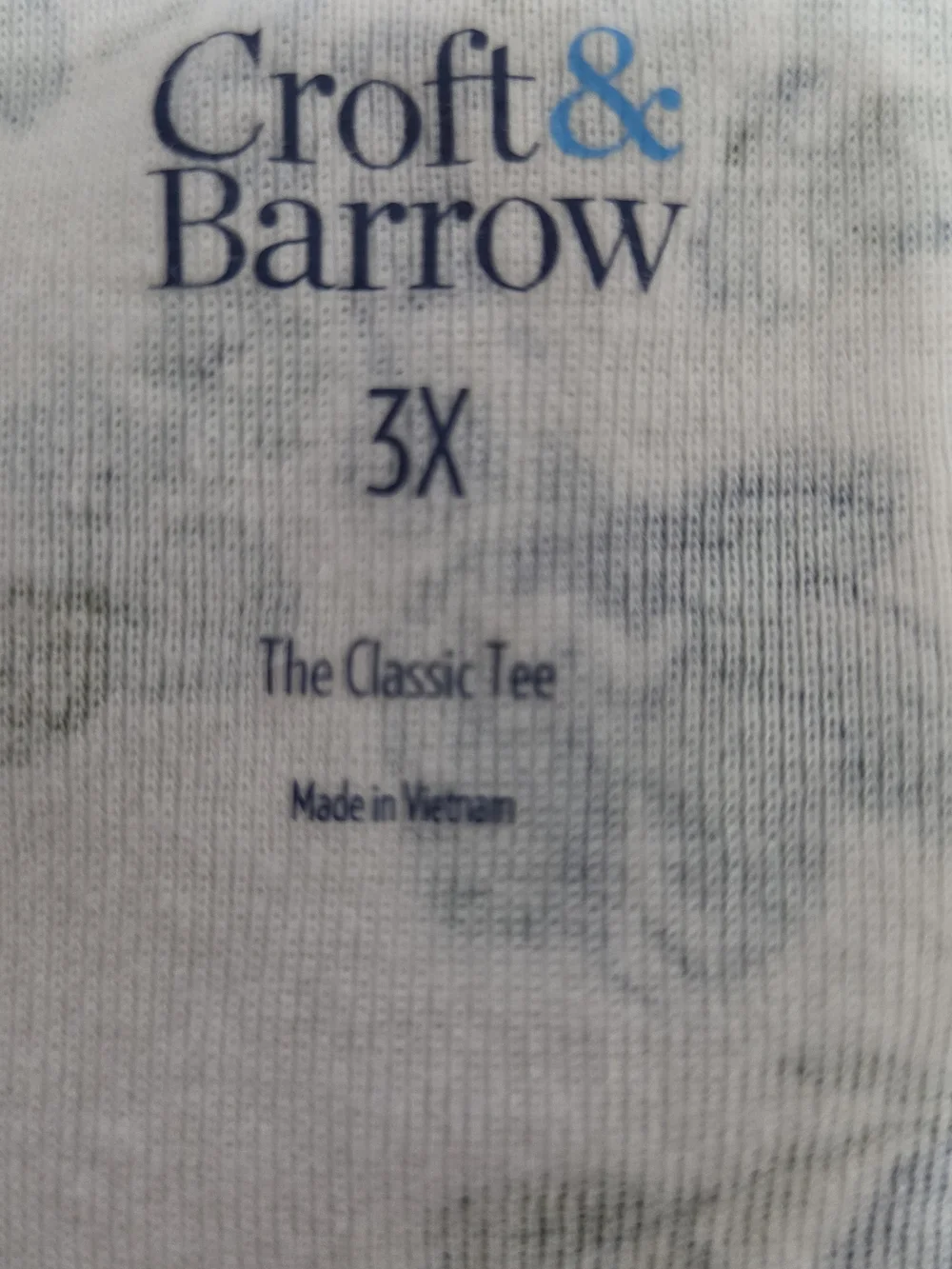 croft & barrow Light Blue Floral V-Neck Short Sleeve Tee